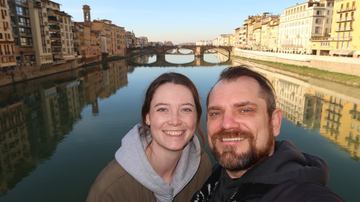 Konrad and Caro in Florence Italy
