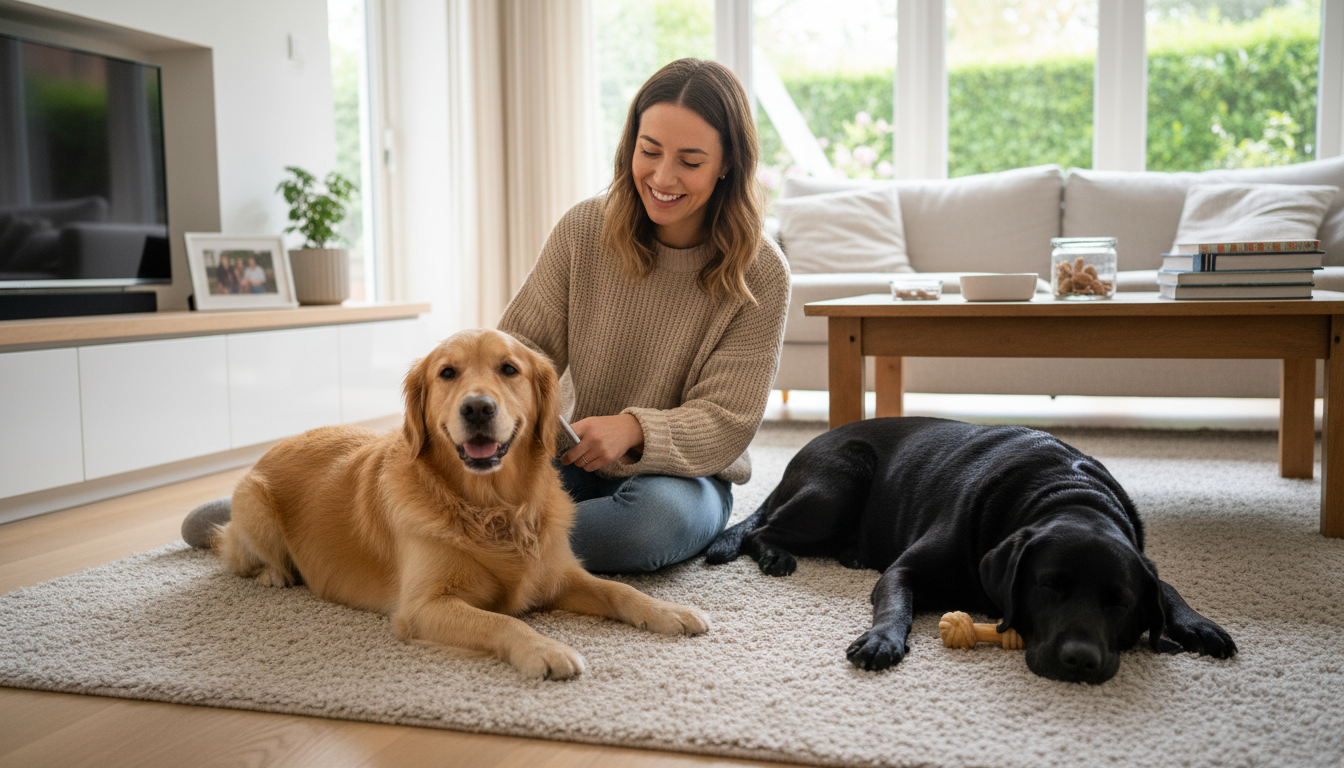 look after dogs during a house sit
