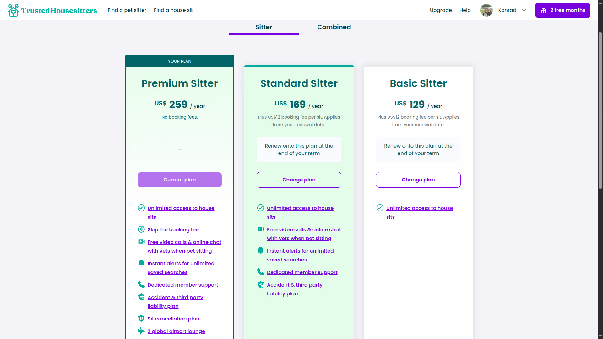 Trusted House Sitters New Booking Fee