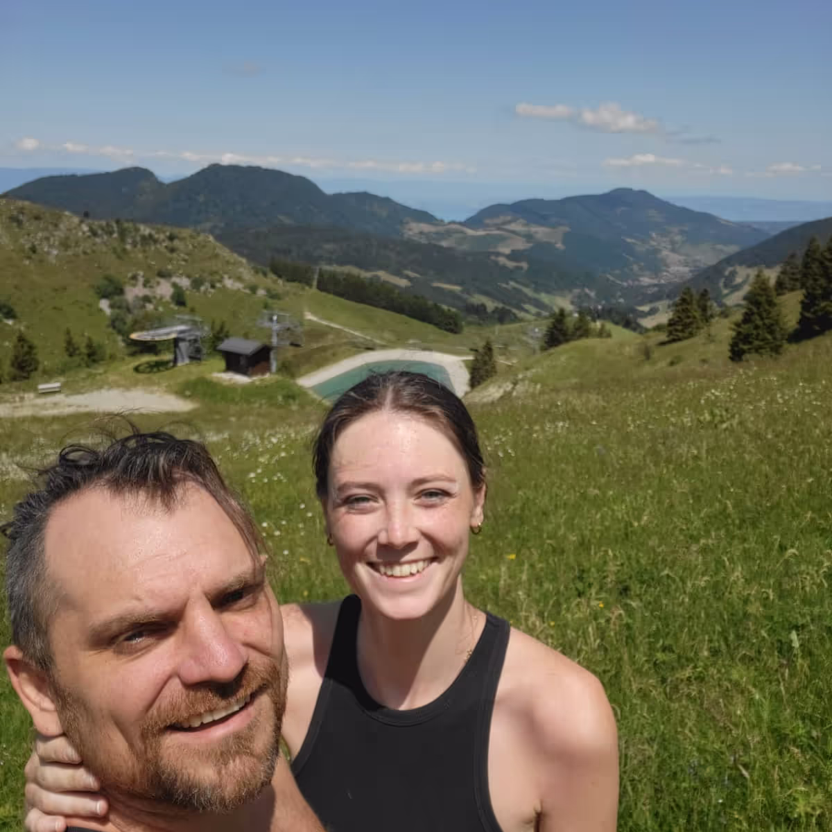 Konrad and Caro in the Swiss Alps