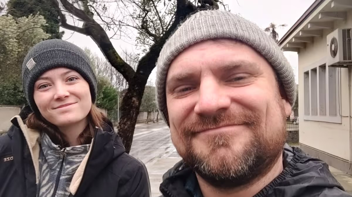 Konrad and Caro exploring in Italy