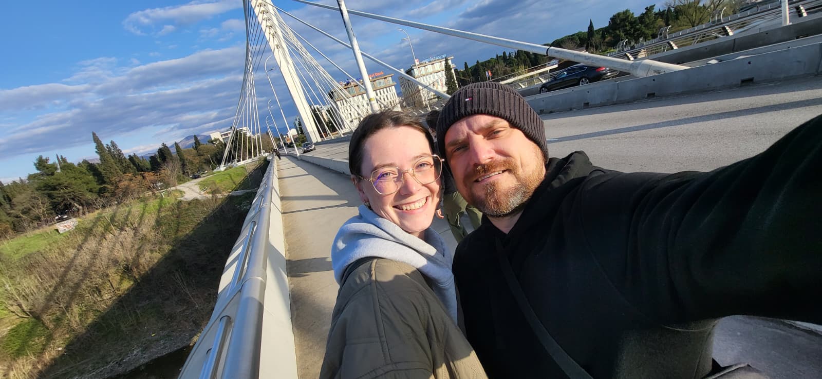 Konrad and Caro in Podgorica Montenegro