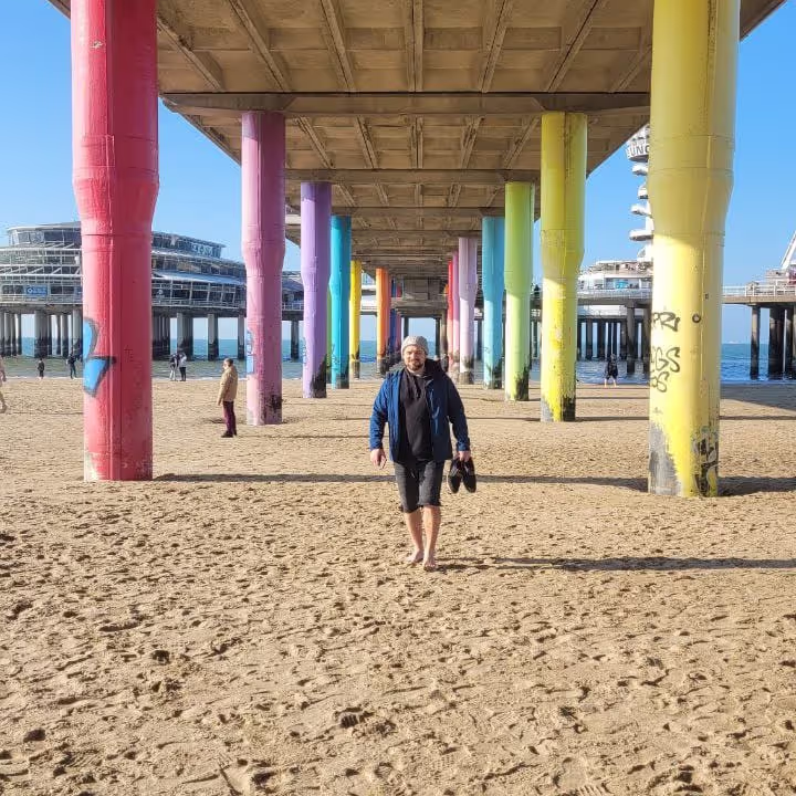 Konrad in Den Haag, during out house sit in Nederlands