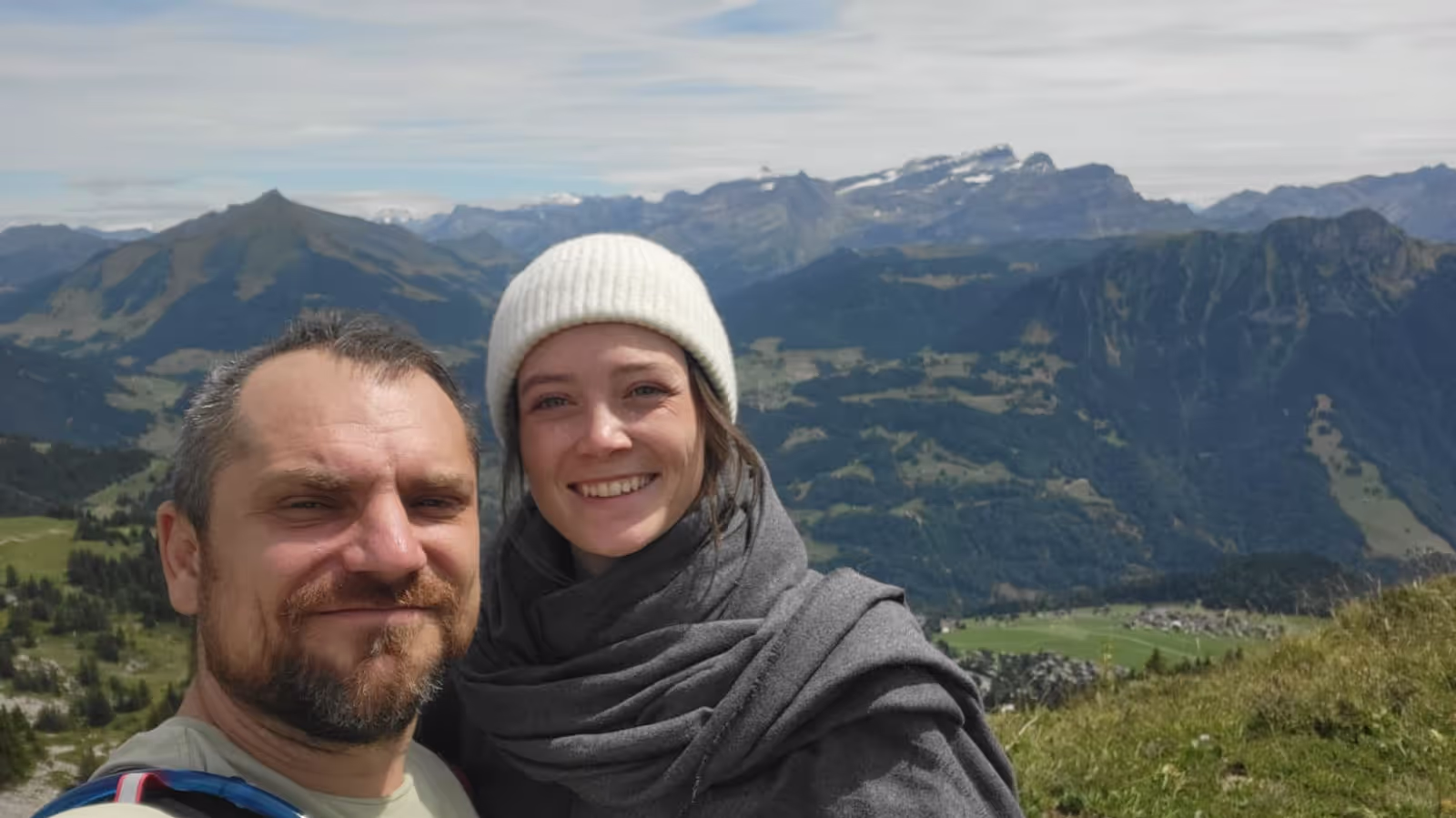 Konrad and Caro in Leysin Switzerland