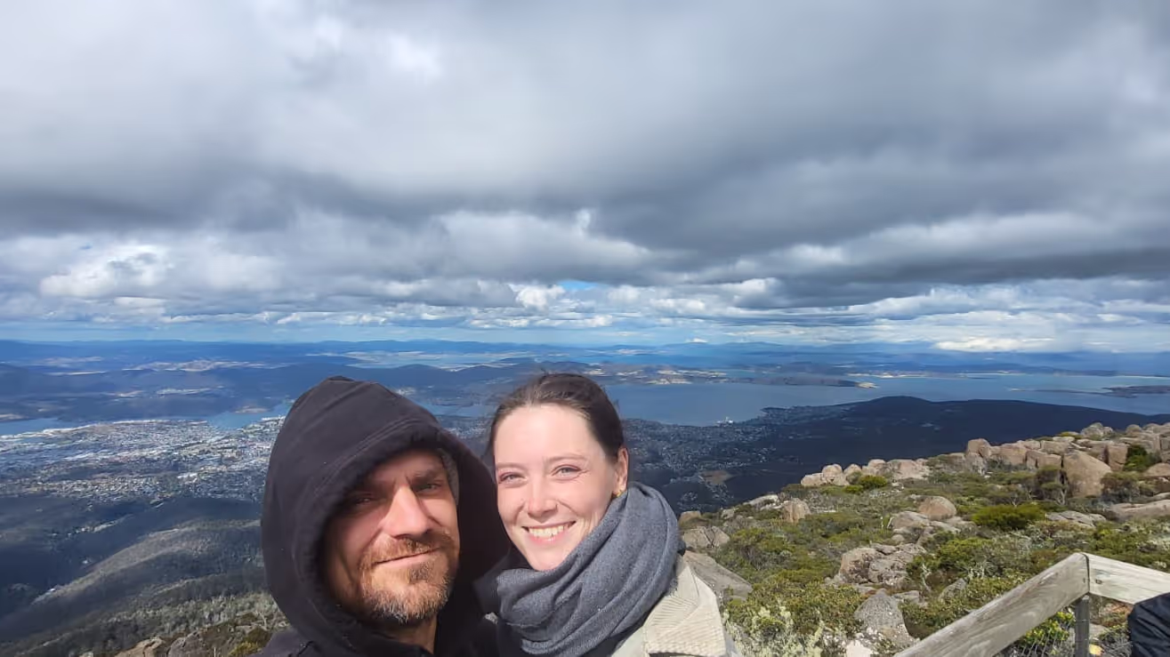 Konrad and Caro in Tasmania
