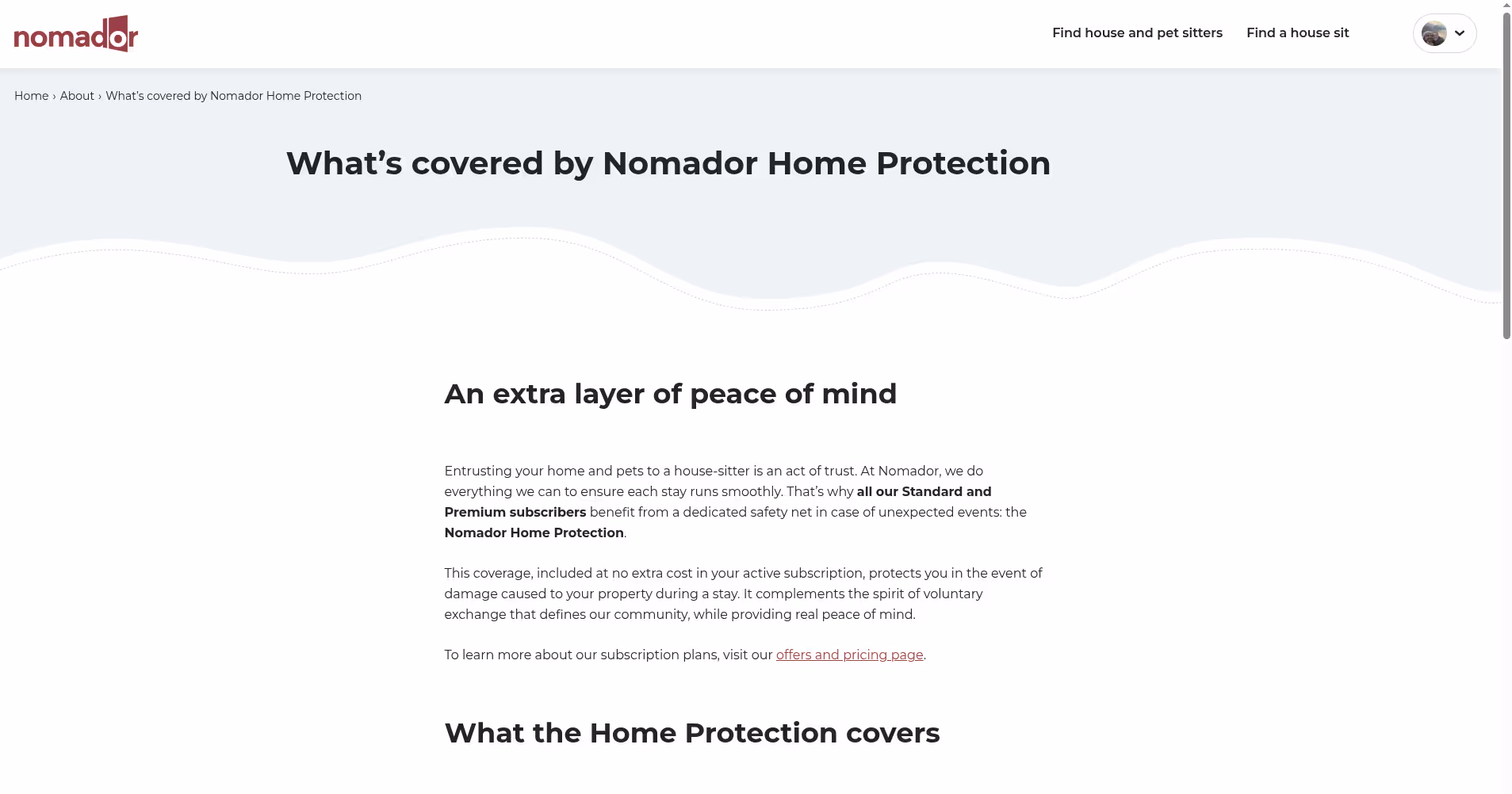 Nomador Home protection cover page