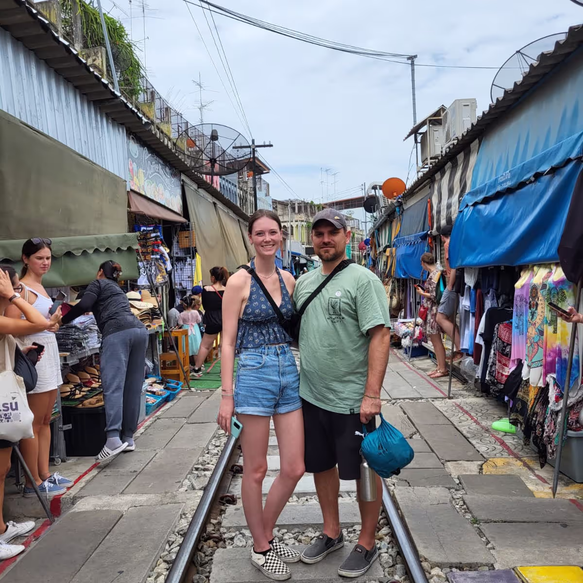 Konrad and Caro at the Thailand Train Market
