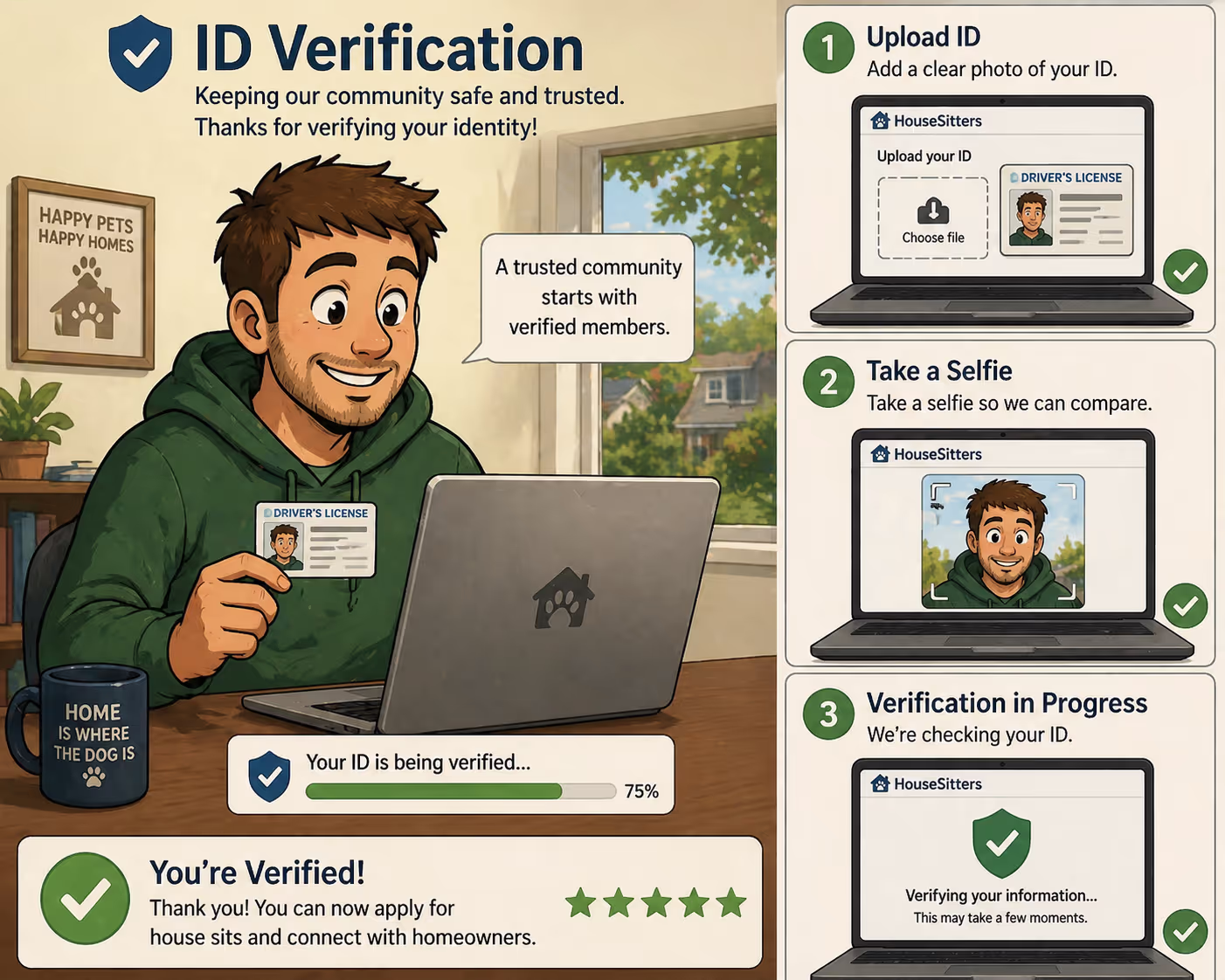 Getting ID verified on a House Sitting Platform