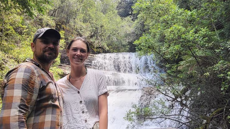 Konrad and Caro in Tasmania