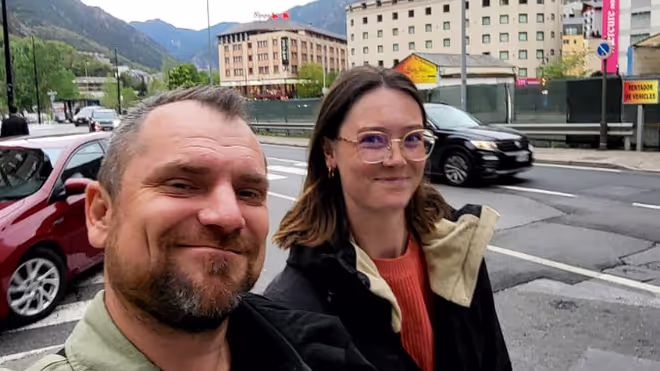 Konrad and Caro in Andorra