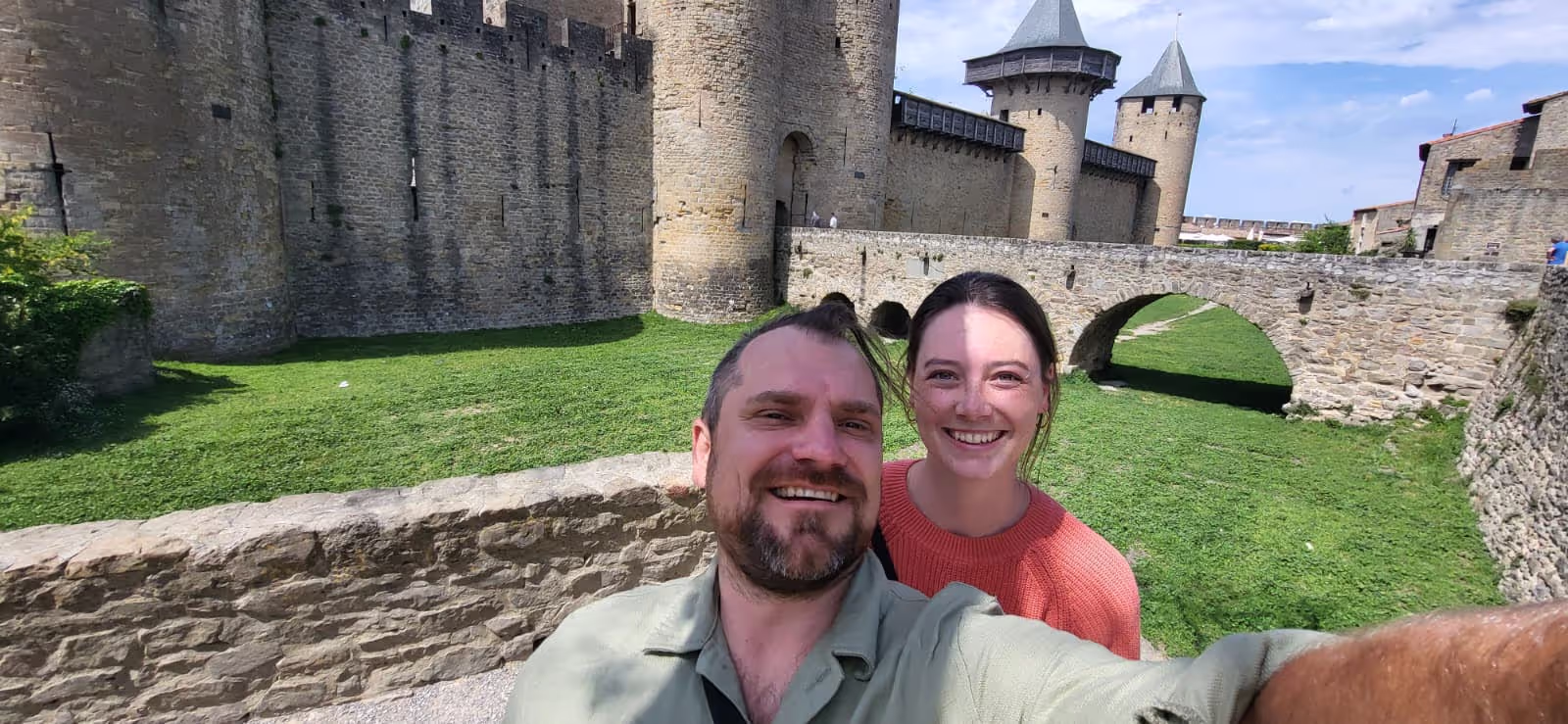 Konrad and Caro in Carcassone Konrad and Caro in Carcassone