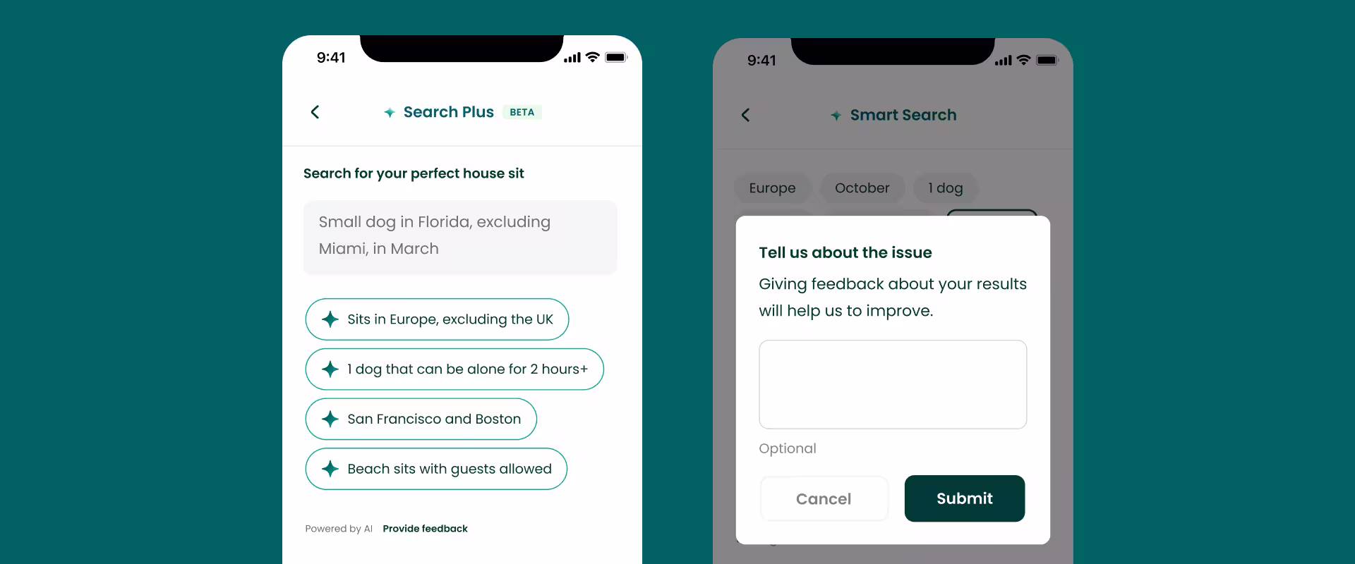 Trusted House Sitter Search Plus Feature