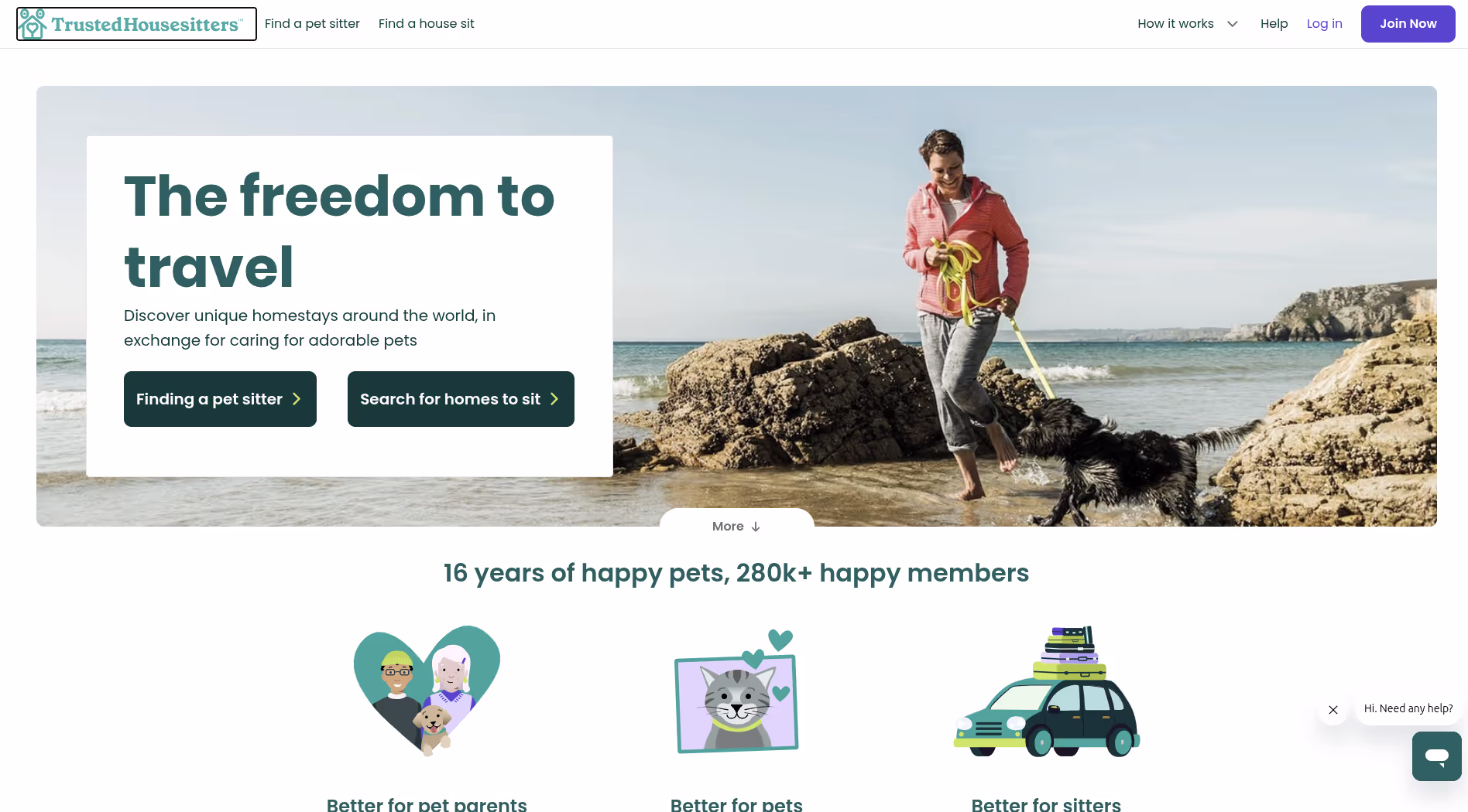 Trusted House Sitters Home Page
