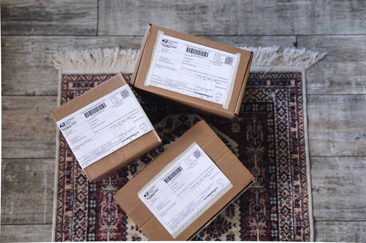Packages laying on the floor