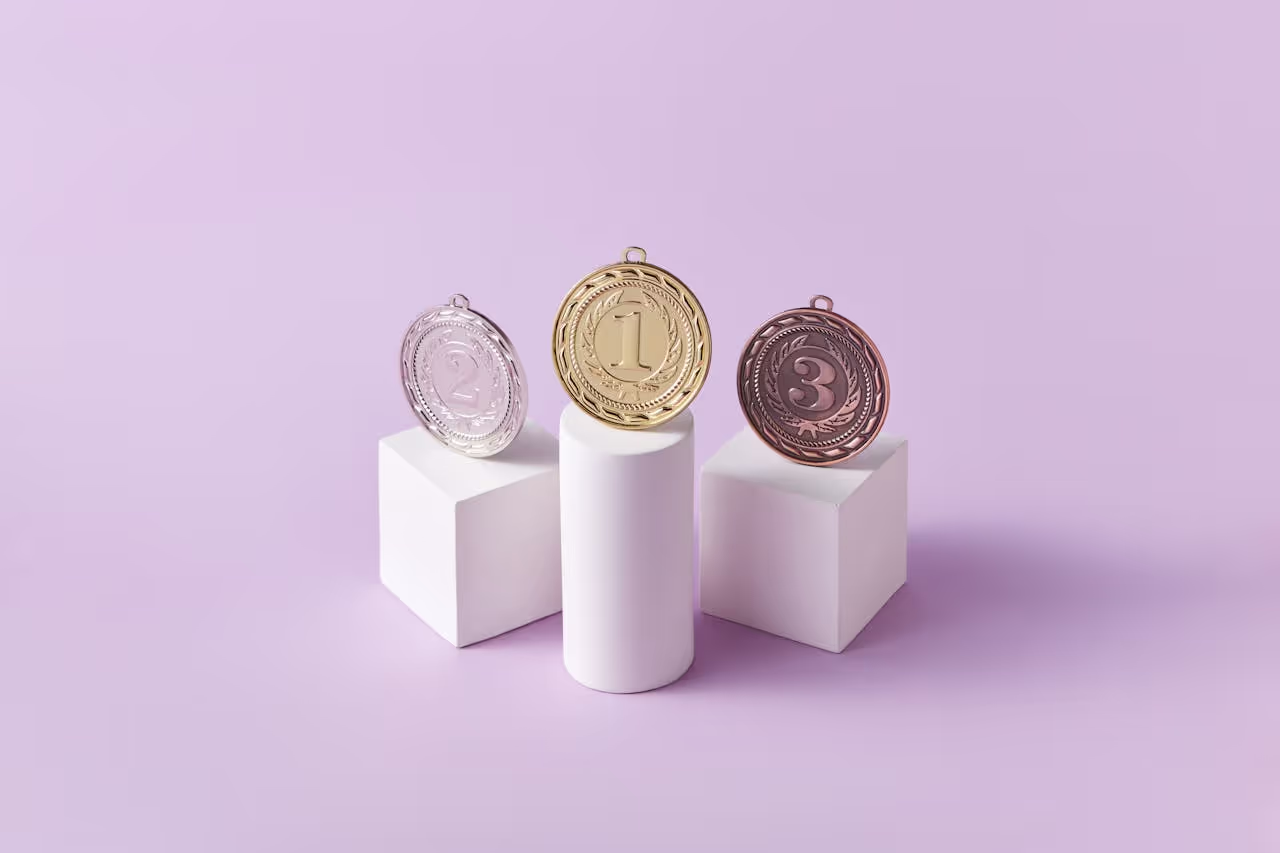 Podium showing competition