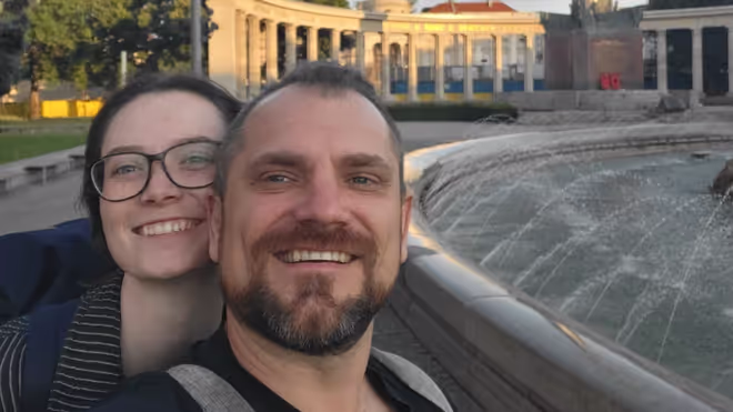 Konrad and Caro exploring
