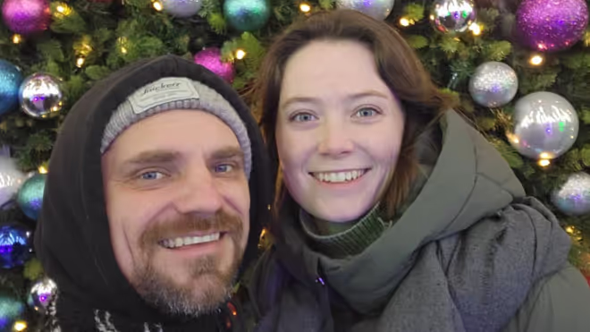 Konrad and Caro in Poland over Christmas