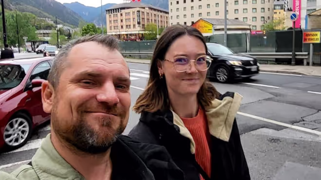 Konrad and Caro in Andorra