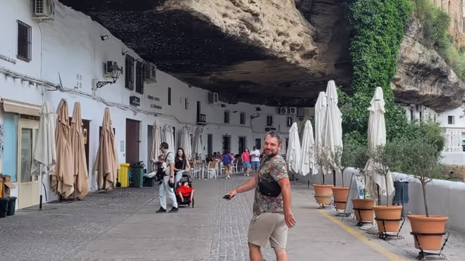 Konrad walking in Spain 
