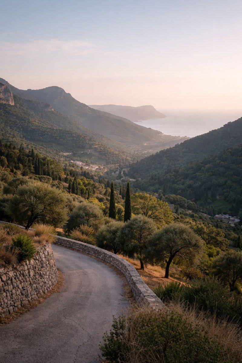 Panoramic view of Mallorca's diverse landscape with sea and mountains