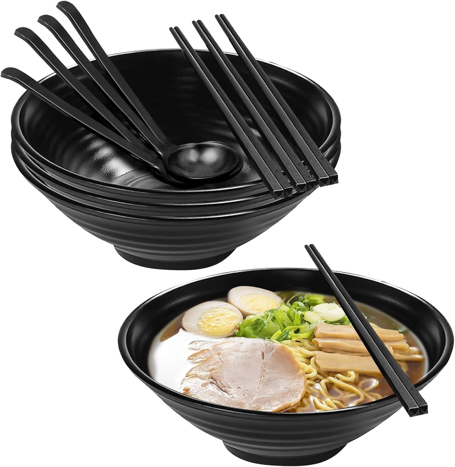 4er Set Japanische Ramen Schüsseln: Ideal für Nudel-Liebhaber!