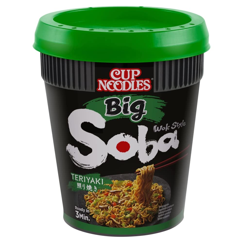 Nissin Cup Noodles Soba BIG: Teriyaki Genuss für Schnelllebige!