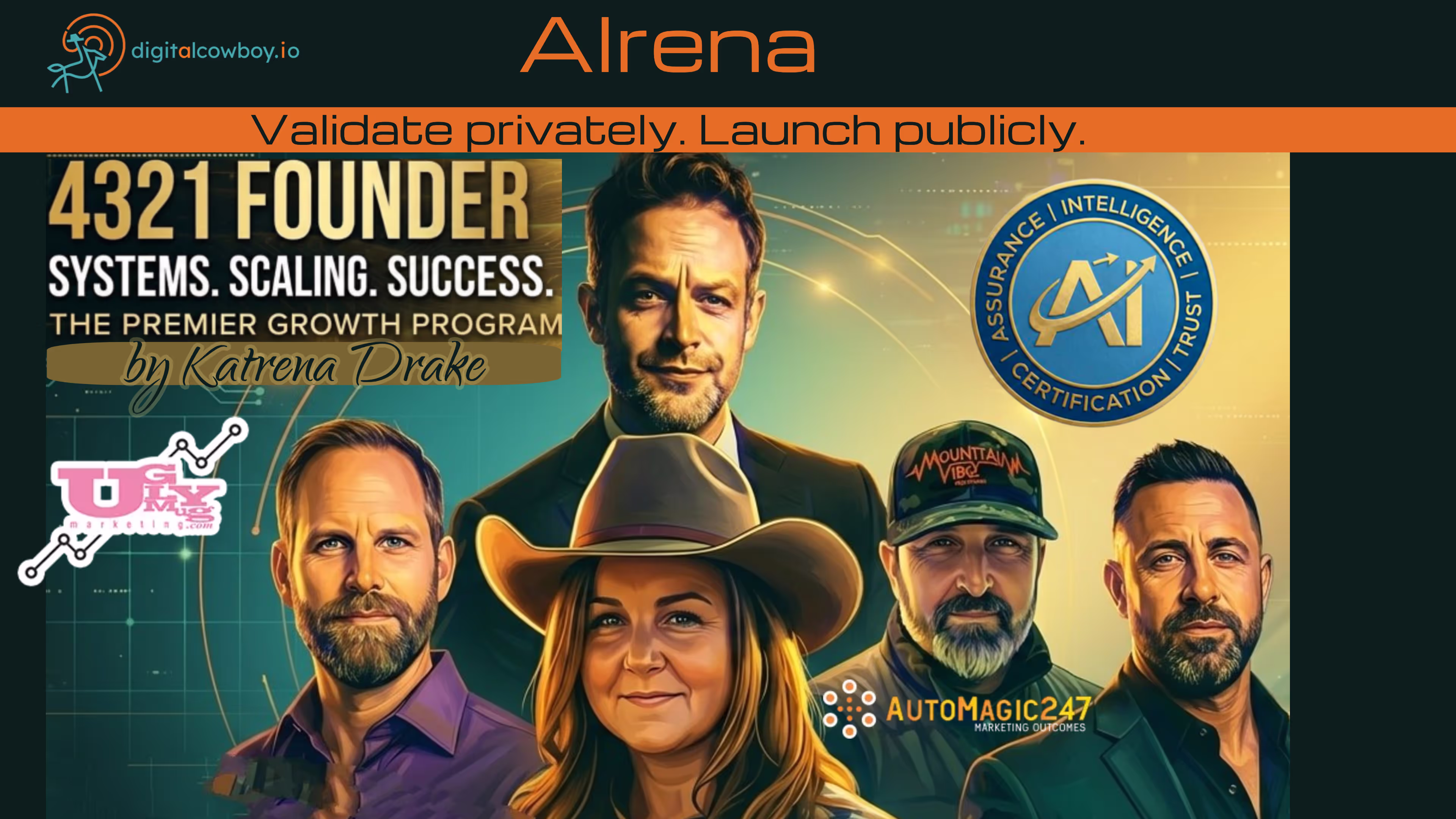 Group of AI Mastermind members, professional and engaged in discussion.