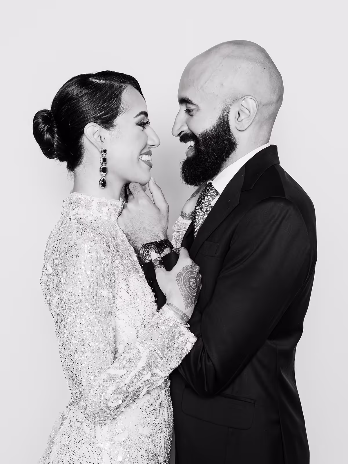 Indian couple from Black & White Photobooth